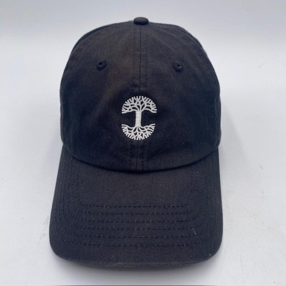 OAKLAND Oaklandish Tree Logo Dad Hat Cap Mens OSFA Black Cotton Adjustable Strap - Picture 2 of 11